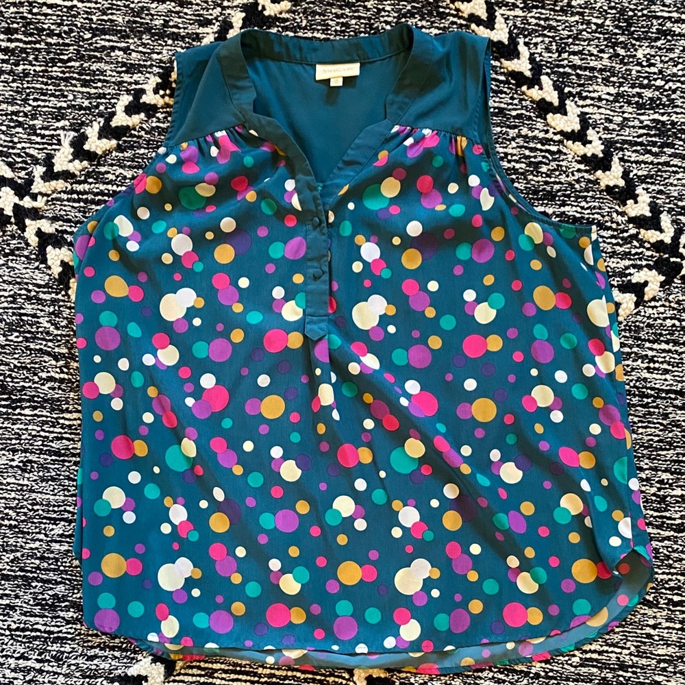 ModCloth Polka Dot Sleeveless Top - Multicolor